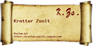 Kretter Zsolt névjegykártya